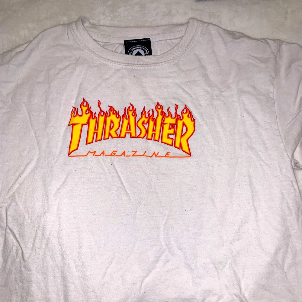 white thrasher shirt